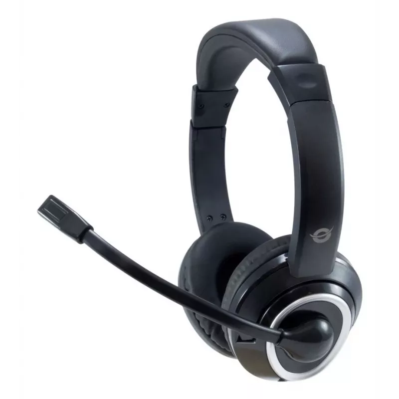 Conceptronic POLONA02B słuchawki/zestaw słuchawkowy Przewodowy Nagłowny Gaming Czarny