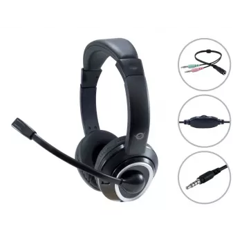 Conceptronic POLONA02BA słuchawki/zestaw słuchawkowy Przewodowy Nagłowny Gaming Czarny