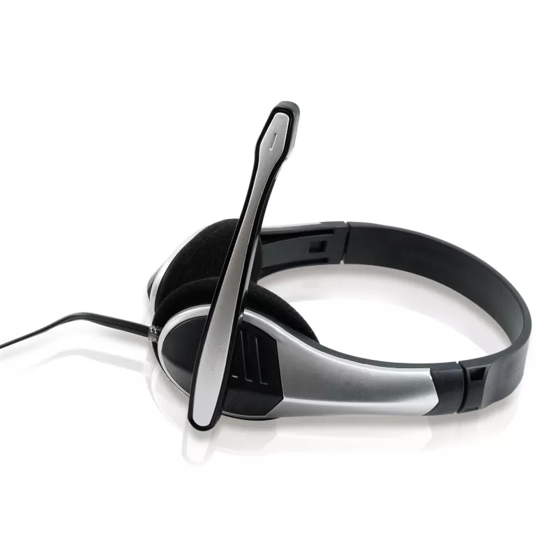 Conceptronic Allround Stereo Headset, Przewodowy, 20–22000 Hz, Biuro/Call center, 111 g, Zestaw słuchawkowy, Czarny, Srebrny
