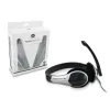 Conceptronic Allround Stereo Headset, Przewodowy, 20–22000 Hz, Biuro/Call center, 111 g, Zestaw słuchawkowy, Czarny, Srebrny