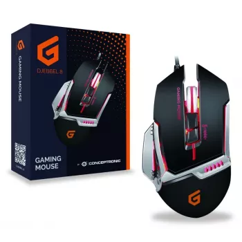 Conceptronic DJEBBEL 8, mysz gamingowa USB, 8 programowalnych przycisków, 4000 DPI
