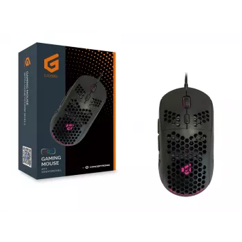 Conceptronic DJEBBEL 6D mysz gamingowa z obudową o strukturze plastra miodu, 6400 DPI