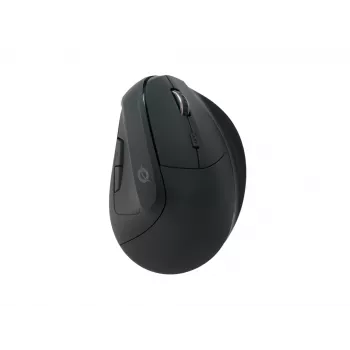 Conceptronic LORCAN ERGO 6-przyciskowa ergonomiczna mysz Bluetooth, dla praworęcznych, konstrukcja pionowa, optyczna, Bluetooth, 1600 DPI, czarna