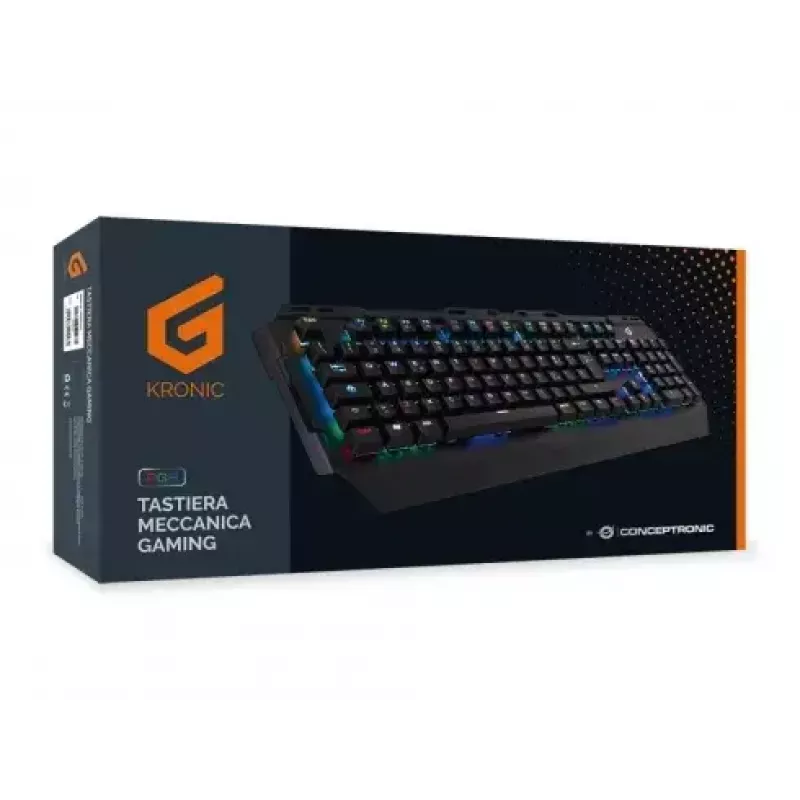 Conceptronic KRONIC Mechaniczna klawiatura gamingowa, RGB, układ włoski
