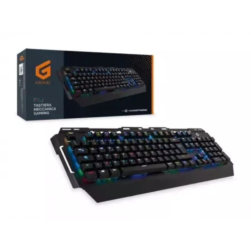 Conceptronic KRONIC Mechaniczna klawiatura gamingowa, RGB, układ włoski