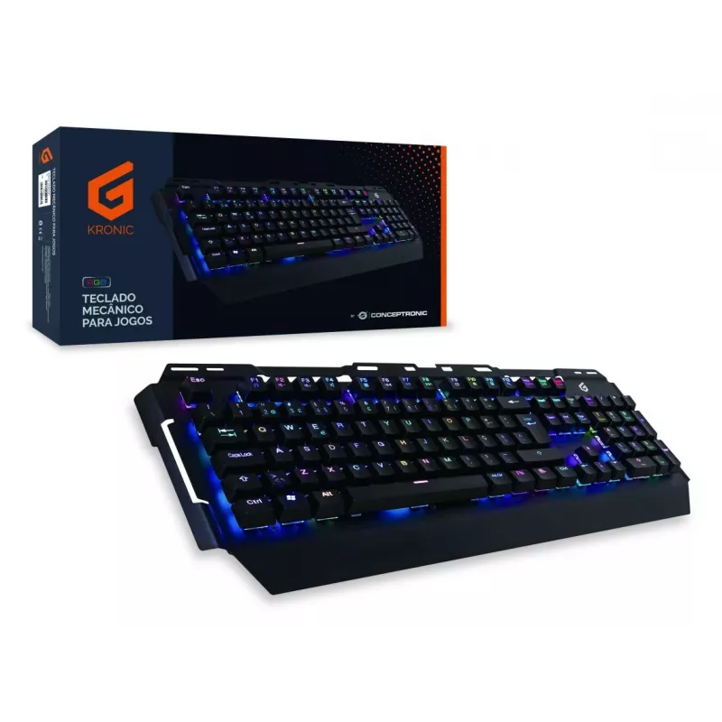 Conceptronic KRONIC Mechaniczna klawiatura gamingowa, RGB, układ portugalski