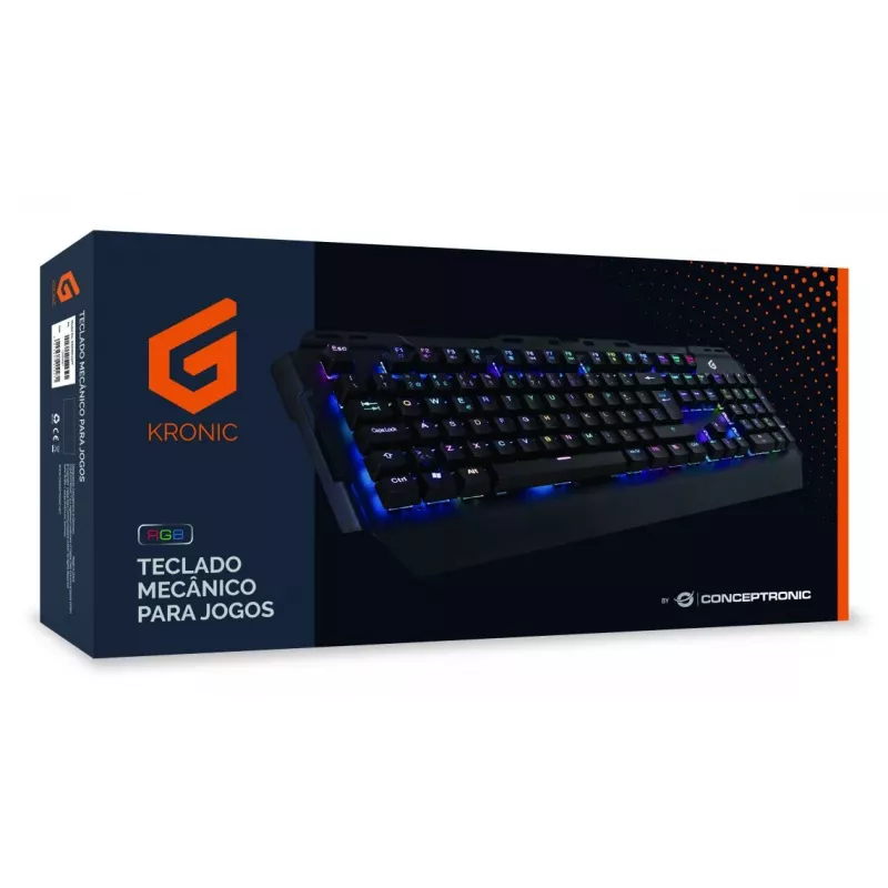 Conceptronic KRONIC Mechaniczna klawiatura gamingowa, RGB, układ portugalski