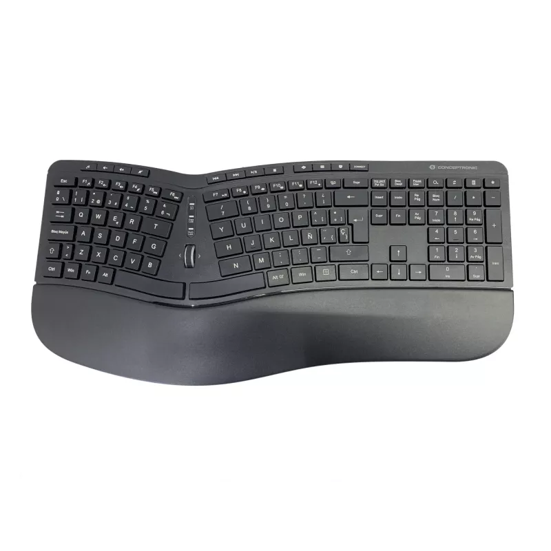 Conceptronic ORAZIO ERGO Bezprzewodowy ergonomiczny zestaw klawiatury i myszy, układ hiszpański