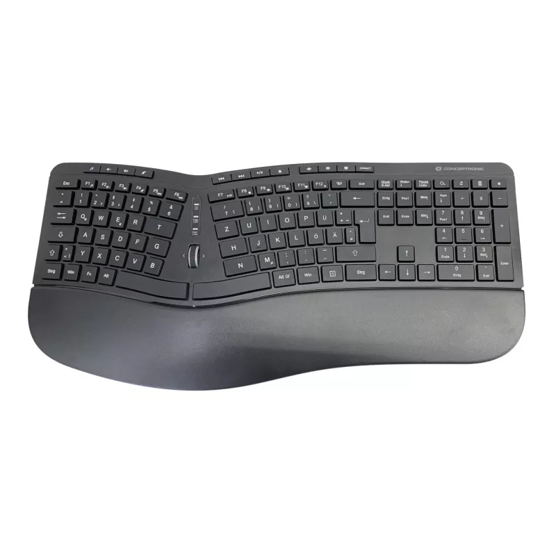 Conceptronic ORAZIO ERGO Bezprzewodowy ergonomiczny zestaw klawiatura i mysz, układ niemiecki