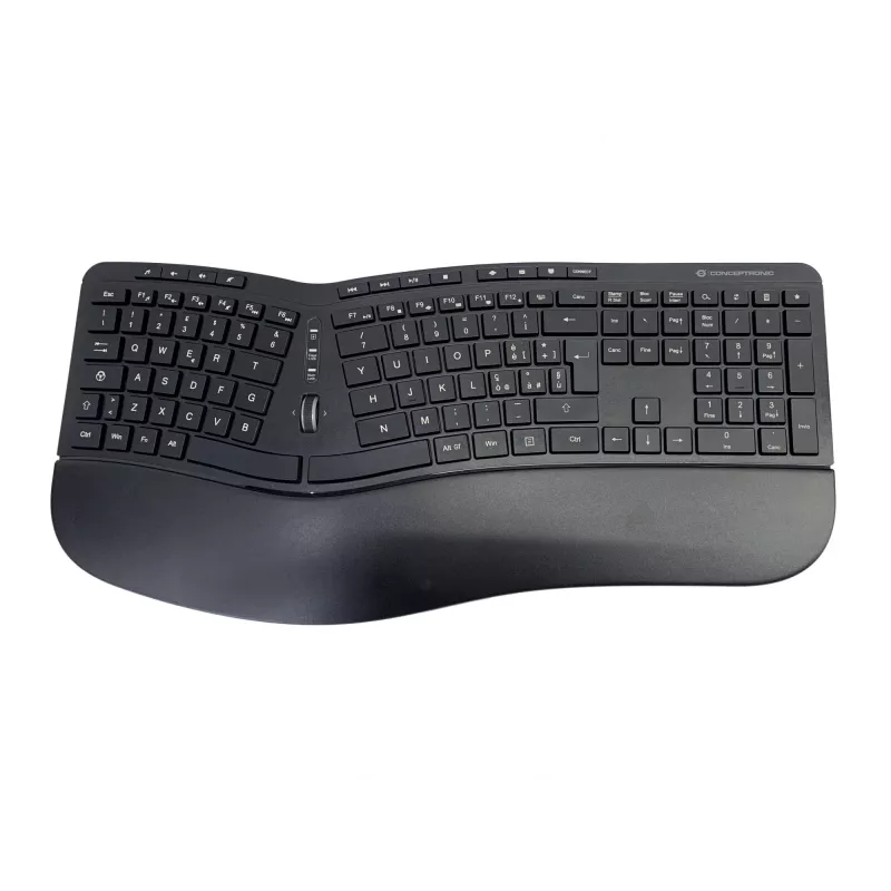 Conceptronic ORAZIO ERGO bezprzewodowy, ergonomiczny zestaw klawiatura i mysz, układ włoski