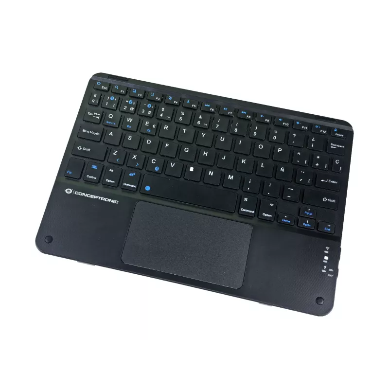 Conceptronic TOBIN01BES 10-calowa klawiatura Bluetooth z touchpadem, QWERTY hiszpańska