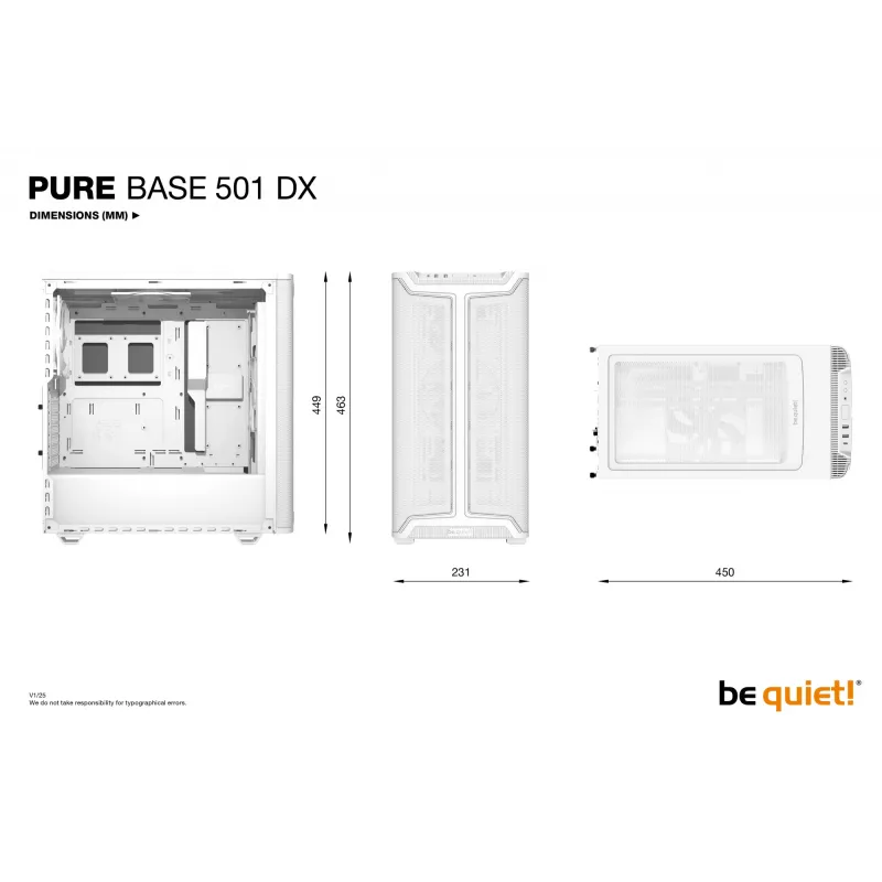 be quiet Pure Base 501 DX biały Midi Tower
