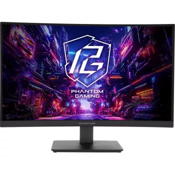 ASROCK Monitor gamingowy - Pg27qrt1b - 27 cali - 2560 x 1440 QHD - Zakrzywiony 180 Hz - Czarny