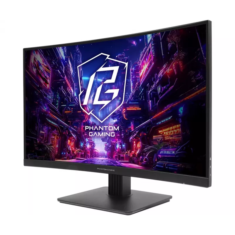 ASROCK Monitor gamingowy - Pg27qrt1b - 27 cali - 2560 x 1440 QHD - Zakrzywiony 180 Hz - Czarny