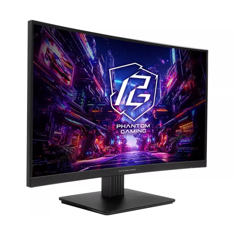 ASROCK Monitor gamingowy - Pg27qrt1b - 27 cali - 2560 x 1440 QHD - Zakrzywiony 180 Hz - Czarny