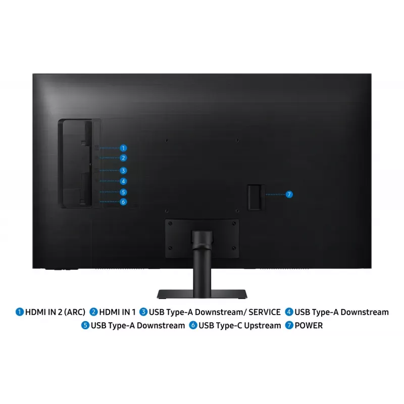 Monitor komputerowy Samsung M7 M70F 109,2 cm (43 cale) 3840 x 2160 pikseli 4K Ultra HD LCD Czarny