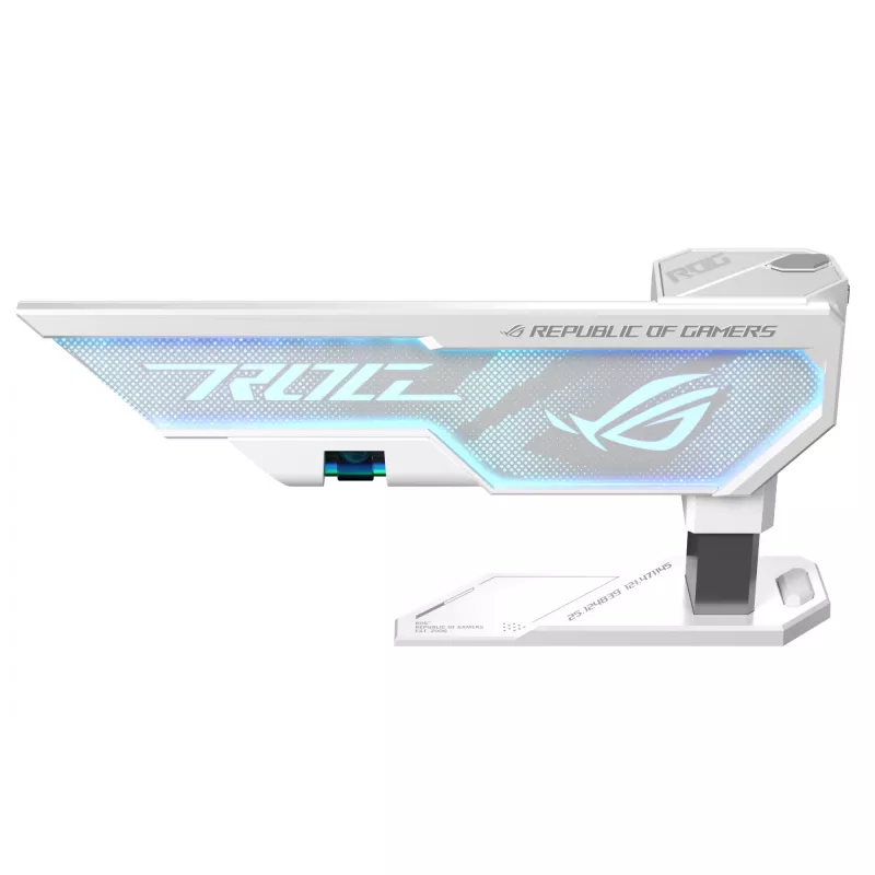 Uchwyt karty graficznej ASUS ROG Herculx Universal biały — długość 0,5 m, obsługuje 1 GPU, wielokolorowe oświetlenie
