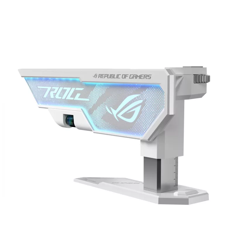 Uchwyt karty graficznej ASUS ROG Herculx Universal biały — długość 0,5 m, obsługuje 1 GPU, wielokolorowe oświetlenie