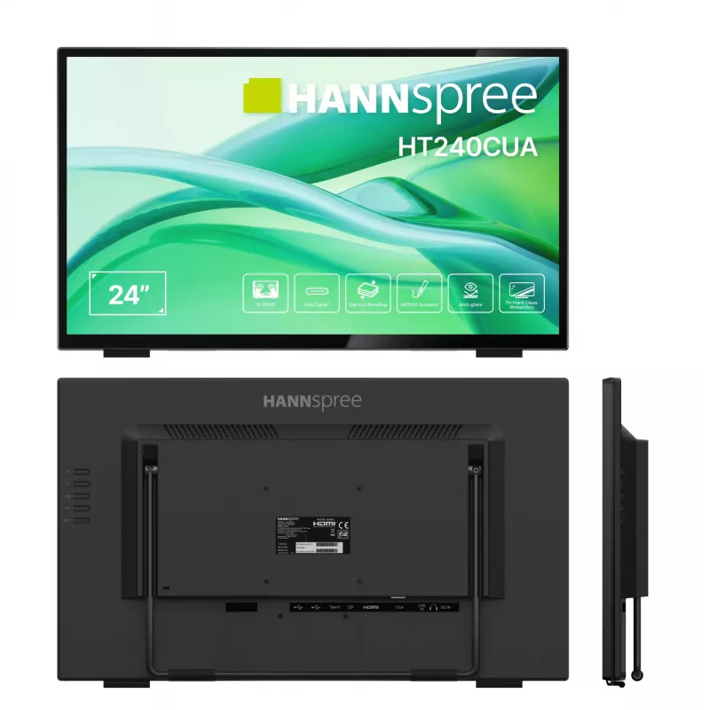 Monitor komputerowy Hannspree HT240CUA 60,5 cm (23,8 cala) 1920 x 1080 pikseli Full HD LED Dotykowy Czarny
