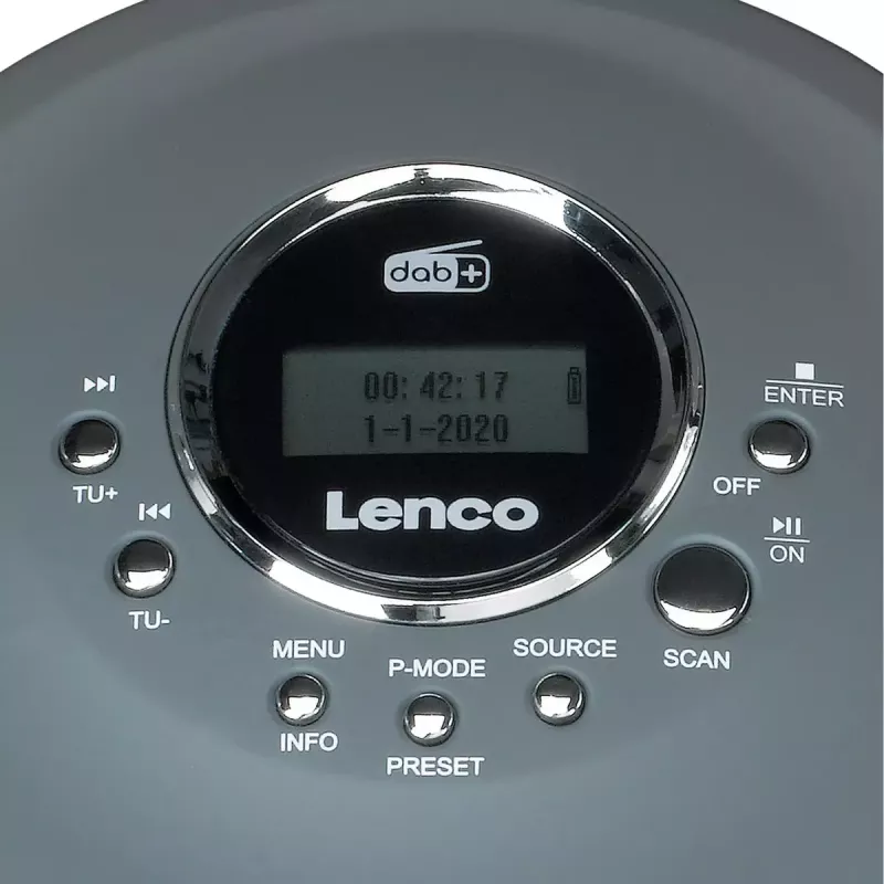 Osobisty odtwarzacz CD Lenco CD-400GY Antracyt Odtwarzanie MP3 Odporny na wstrząsy 40s