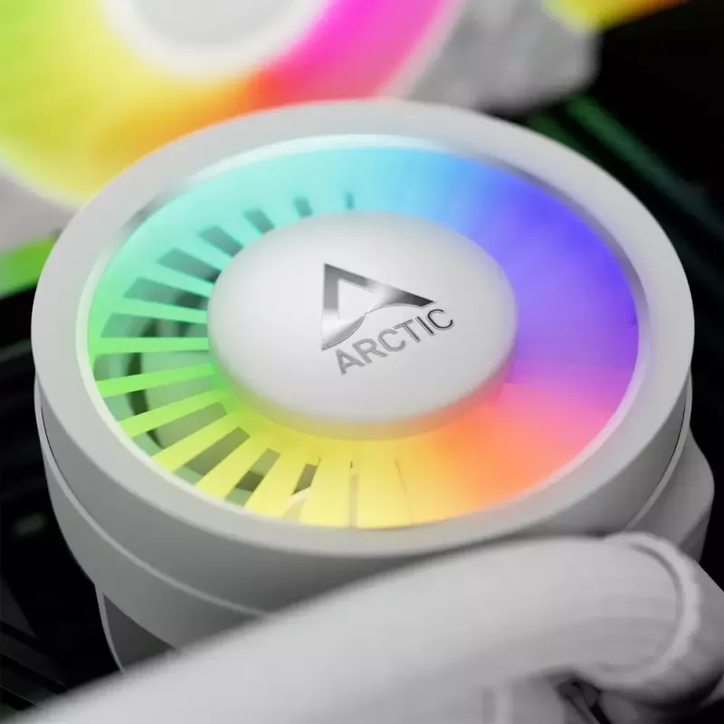 Zestaw chłodzenia cieczą CPU All-in-one Arctic Liquid Freezer III Pro 420 A-RGB (Biały) — wentylatory 140 mm, wielogniazdowy LGA1700/AM4/AM5