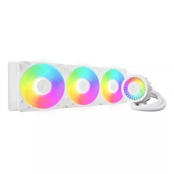 Zestaw chłodzenia cieczą CPU All-in-one Arctic Liquid Freezer III Pro 420 A-RGB (Biały) — wentylatory 140 mm, wielogniazdowy LGA1700/AM4/AM5