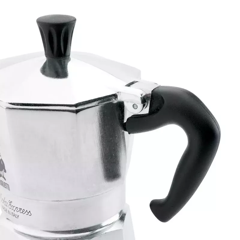 Kafeterka BIALETTI Moka Express 0,2 l aluminium czarny — 3 filiżanki (200 ml), nie do indukcji