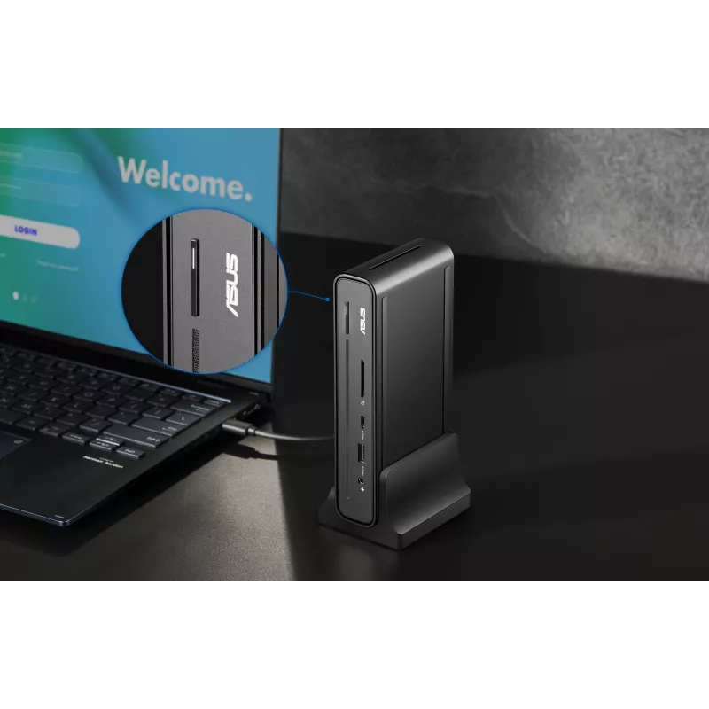 ASUS Triple Display USB-C Dock Duo DC301 Przewodowy Czarny
