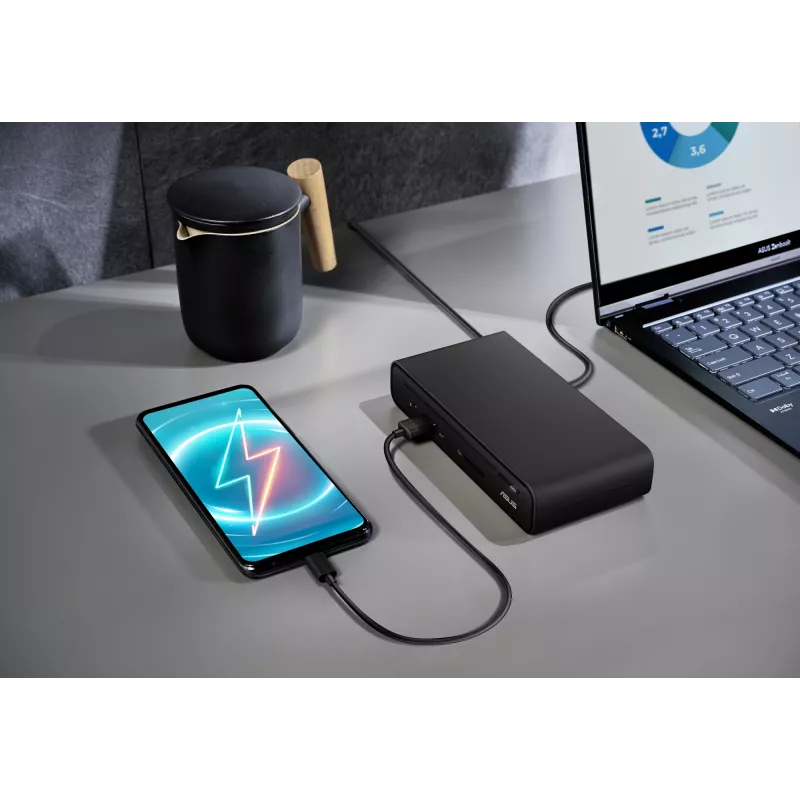 ASUS Triple Display USB-C Dock Duo DC301 Przewodowy Czarny