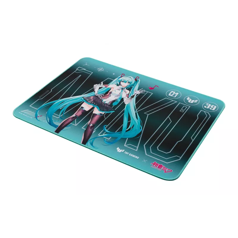 Podkładka pod mysz gamingowa ASUS TUF Gaming P1 Hatsune Miku Edition Turkusowa