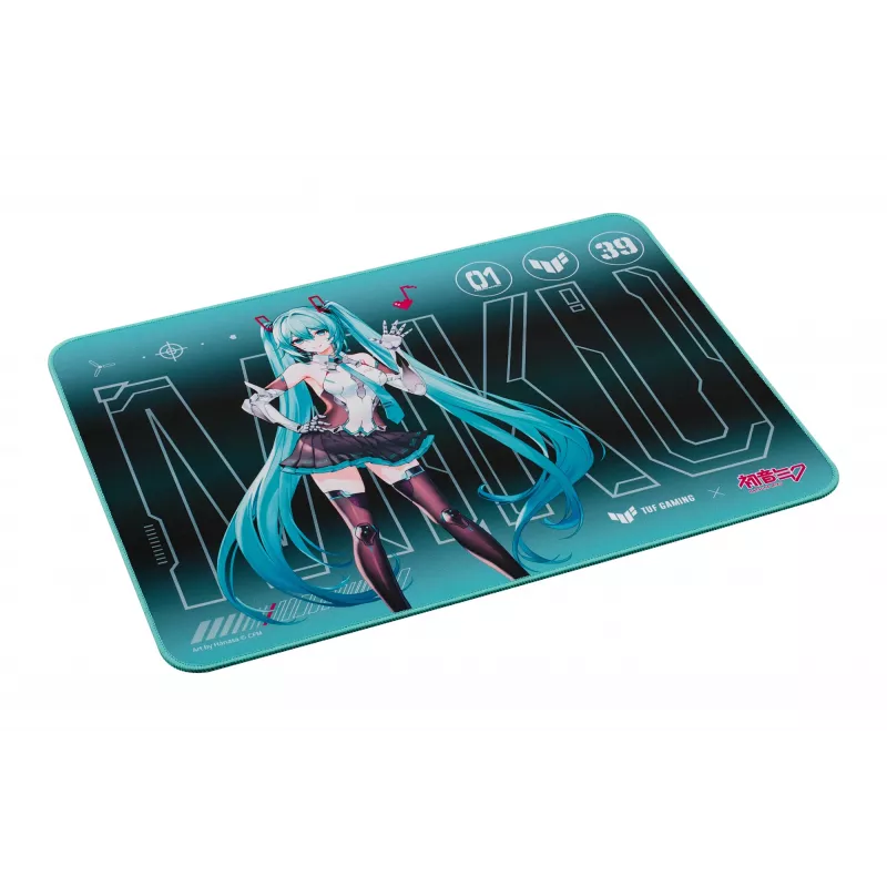 Podkładka pod mysz gamingowa ASUS TUF Gaming P1 Hatsune Miku Edition Turkusowa