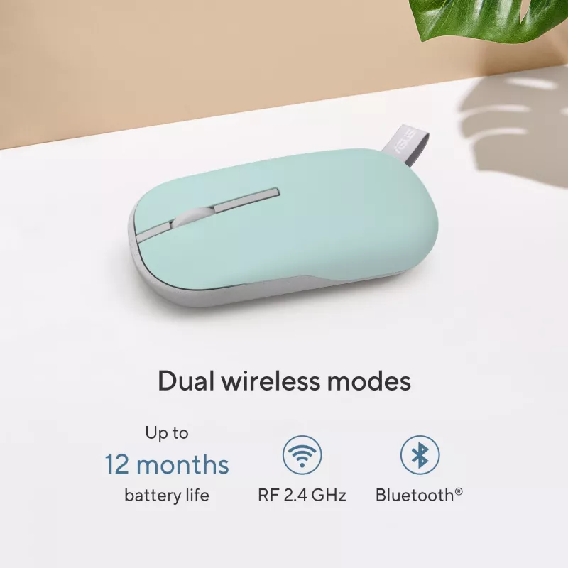 ASUS Marshmallow MD100 mysz biurowa symetryczna RF Wireless + Bluetooth optyczna 1600 DPI