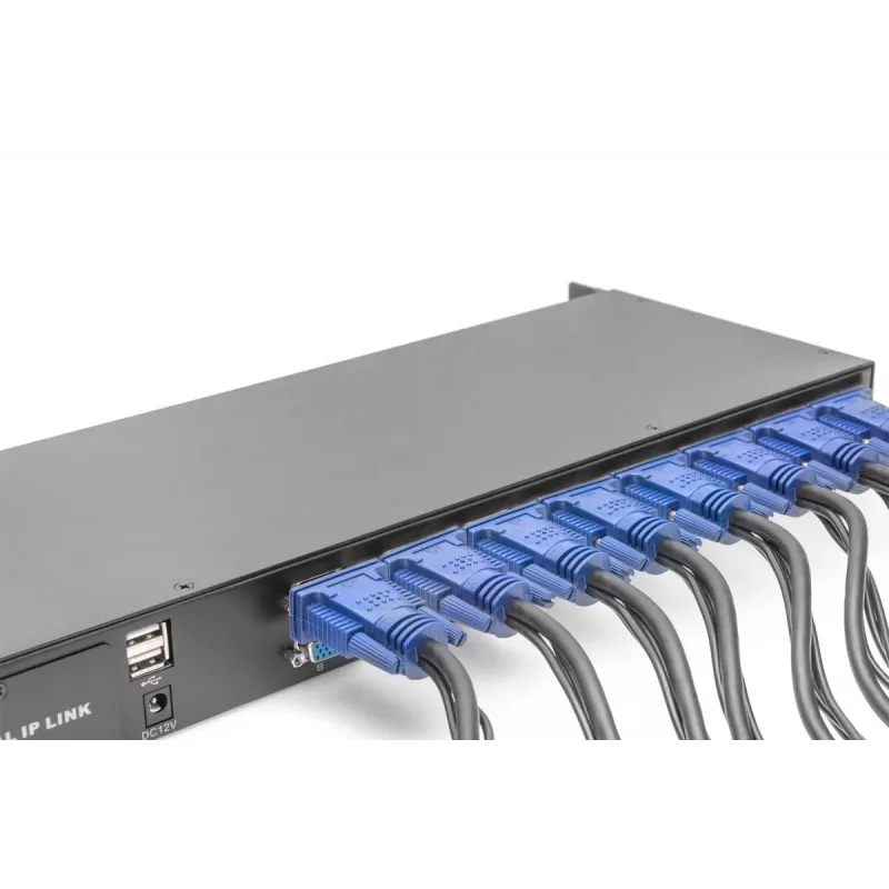 DIGITUS Modularny przełącznik KVM 16-portowy do modułowej konsoli KVM