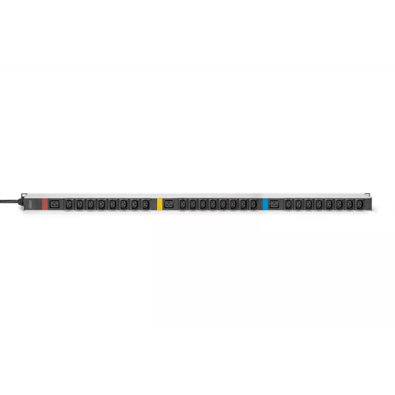 DIGITUS IT BASIC PDU. 3PH. 16A. 24 x C13. 3 x C19 Pionowa. Kabel 3m. Wtyk IEC309 3Ph-16A