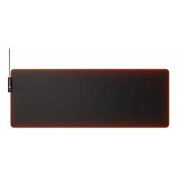 Podkładka pod mysz gamingowa COUGAR NEON X, ARGB, 800x300, Czarna, Monochromatyczna, Tkanina, Guma, Różne, Antypoślizgowa podstawa, Podkładka gamingowa