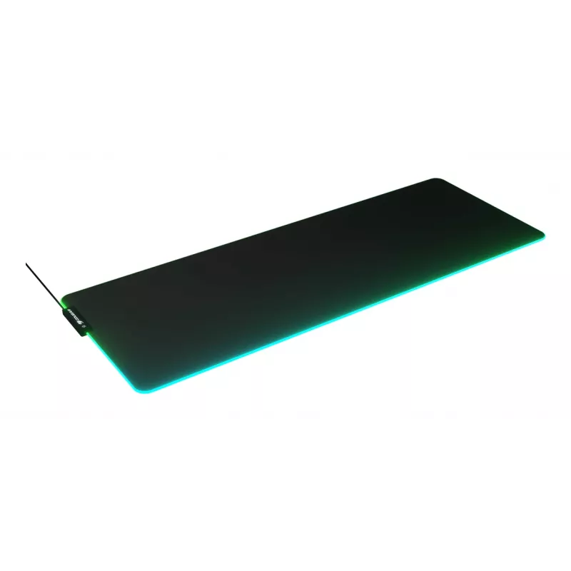 Podkładka pod mysz gamingowa COUGAR NEON X, ARGB, 800x300, Czarna, Monochromatyczna, Tkanina, Guma, Różne, Antypoślizgowa podstawa, Podkładka gamingowa