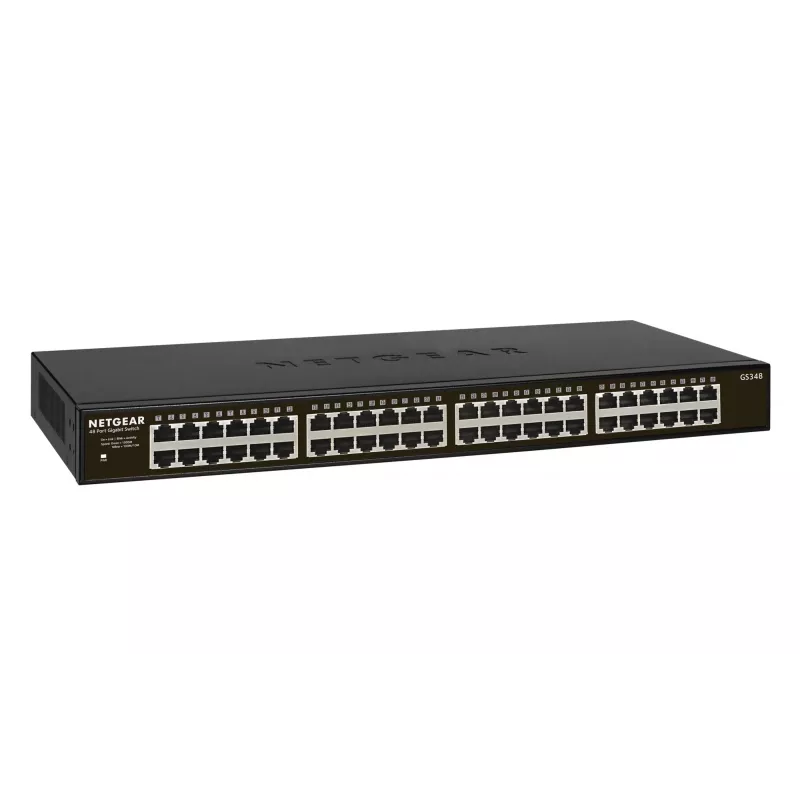 NETGEAR GS348 Niezarządzalny Gigabit Ethernet (10/100/1000) 1U Czarny