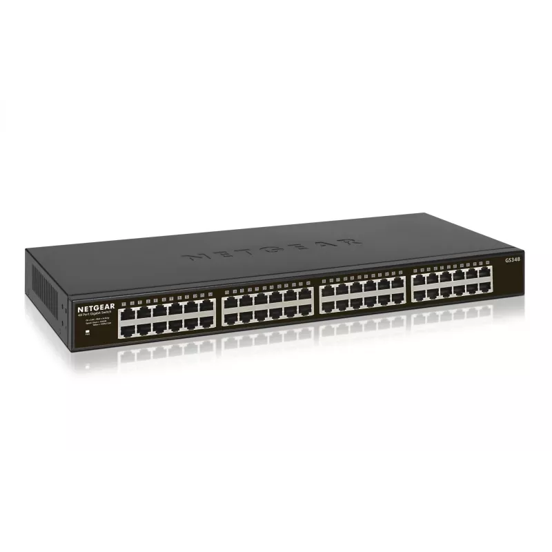 NETGEAR GS348 Niezarządzalny Gigabit Ethernet (10/100/1000) 1U Czarny