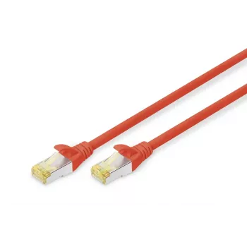 Kabel krosowy DIGITUS - CAT6a - S/FTP - Snagless - Cu - 10m - czerwony