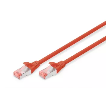 DIGITUS Patch kabel - CAT6 - S/FTP - Bezzaczepowe - Cu - 3m - czerwony