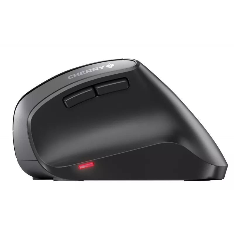 CHERRY MW 4500 Bezprzewodowa mysz 45 stopni, czarna, USB, dla praworęcznych, konstrukcja pionowa, optyczna, RF Wireless, 1200 DPI, czarna