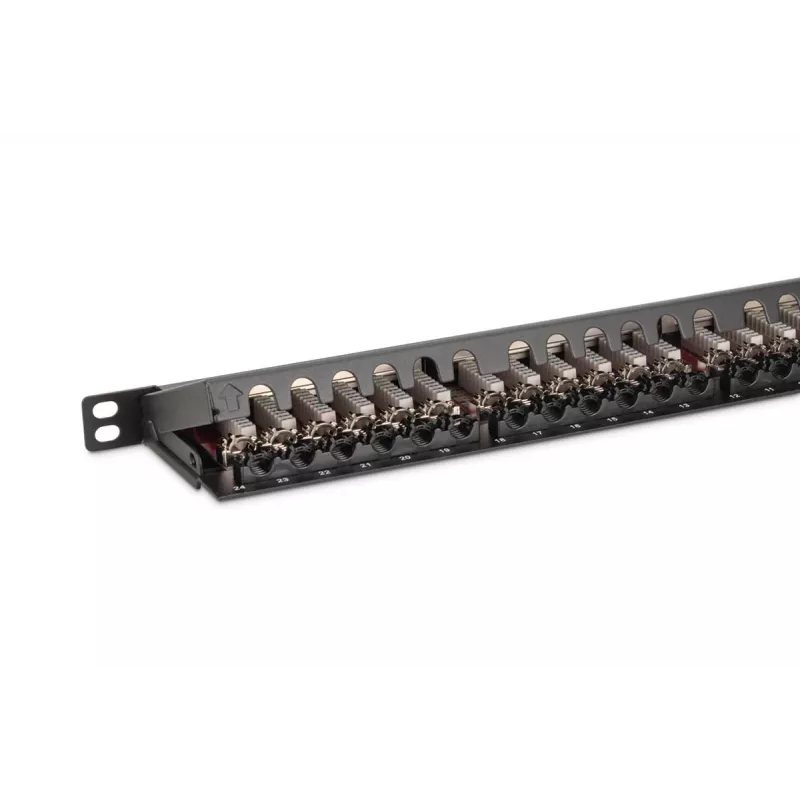 DIGITUS Panel krosowy CAT6a Ekranowany 24-portowy 0.5U (dn91624sslea)