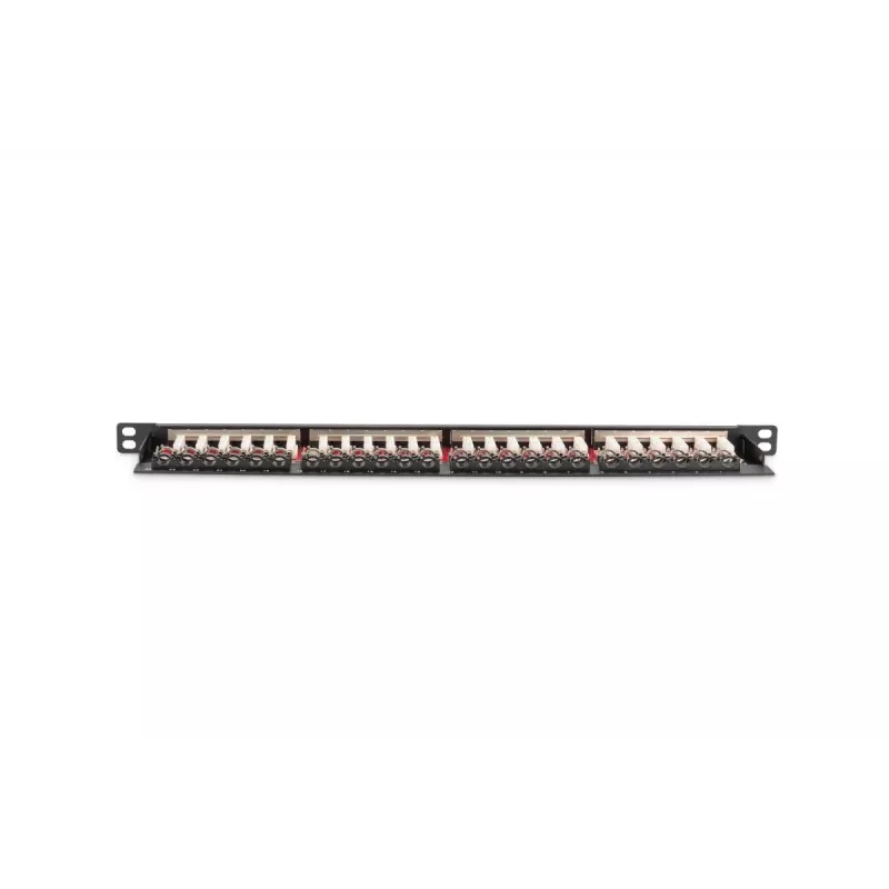 DIGITUS Panel krosowy CAT6a Ekranowany 24-portowy 0.5U (dn91624sslea)