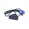 Konsola TFT DIGITUS modułowa 48,3 cm (19 cali) z 1-portowym przełącznikiem KVM, RAL 9005 czarny - klawiatura Qwertzu niemiecka