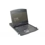DIGITUS Modularized 48.3cm (19in) TFT console with 8 port Cat.5 KVM, RAL 9005 Czarny - Qwertzu German