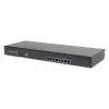 DIGITUS Modularized 48.3cm (19in) TFT console with 8 port Cat.5 KVM, RAL 9005 Czarny - Qwertzu German