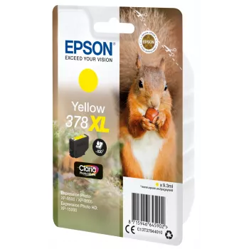 Epson Squirrel Singlepack żółty 378XL Claria Photo HD Ink, High (XL) Yield, żółty, atrament pigmentowy, 9.3 ml, 1 szt., 830 stron