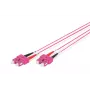 DIGITUS Kabel światłowodowy, SC na SC Multimod OM4 - 50/125 µ, Duplex, kolor RAL4003 Długość 1m