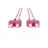 DIGITUS Kabel światłowodowy, SC na SC Multimod OM4 - 50/125 µ, Duplex, kolor RAL4003 Długość 1m