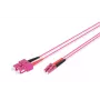 Kabel światłowodowy DIGITUS, LC do SC wielomodowy OM4 - 50/125 µ, duplex, kolor RAL4003, długość 1 m